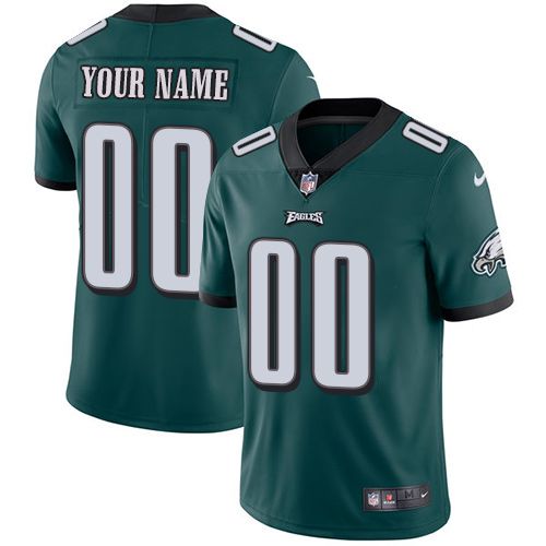 2019 NFL Youth Nike Philadelphia Eagles Home Midnight Green Customized Vapor jersey->customized nfl jersey->Custom Jersey
